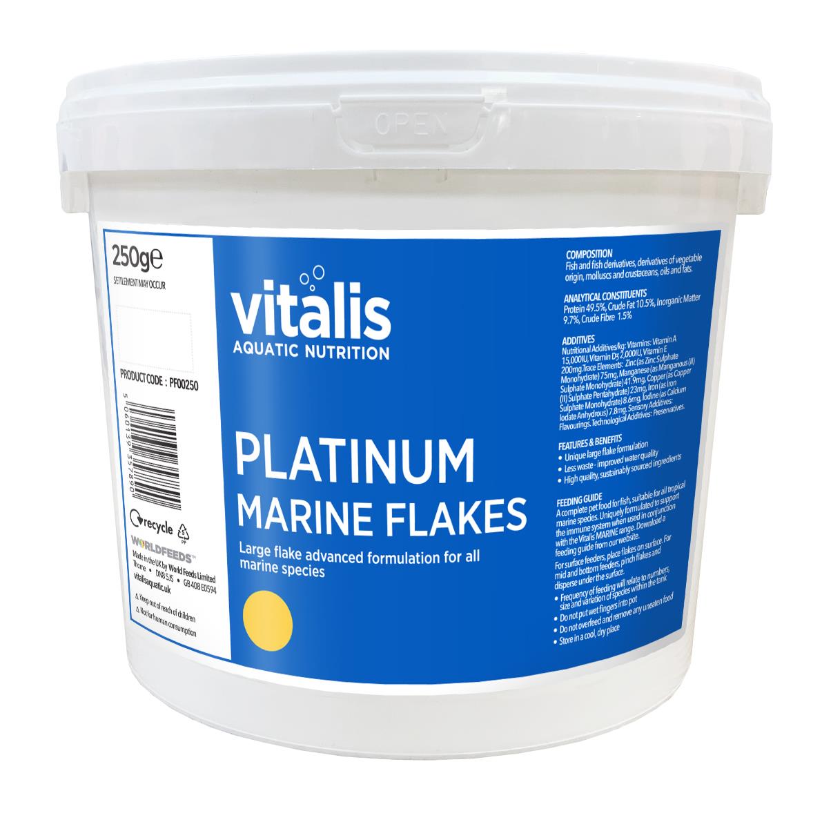 VITALIS PLATINUM MARINE FLAKES 250G 3,8L "Krótka data"